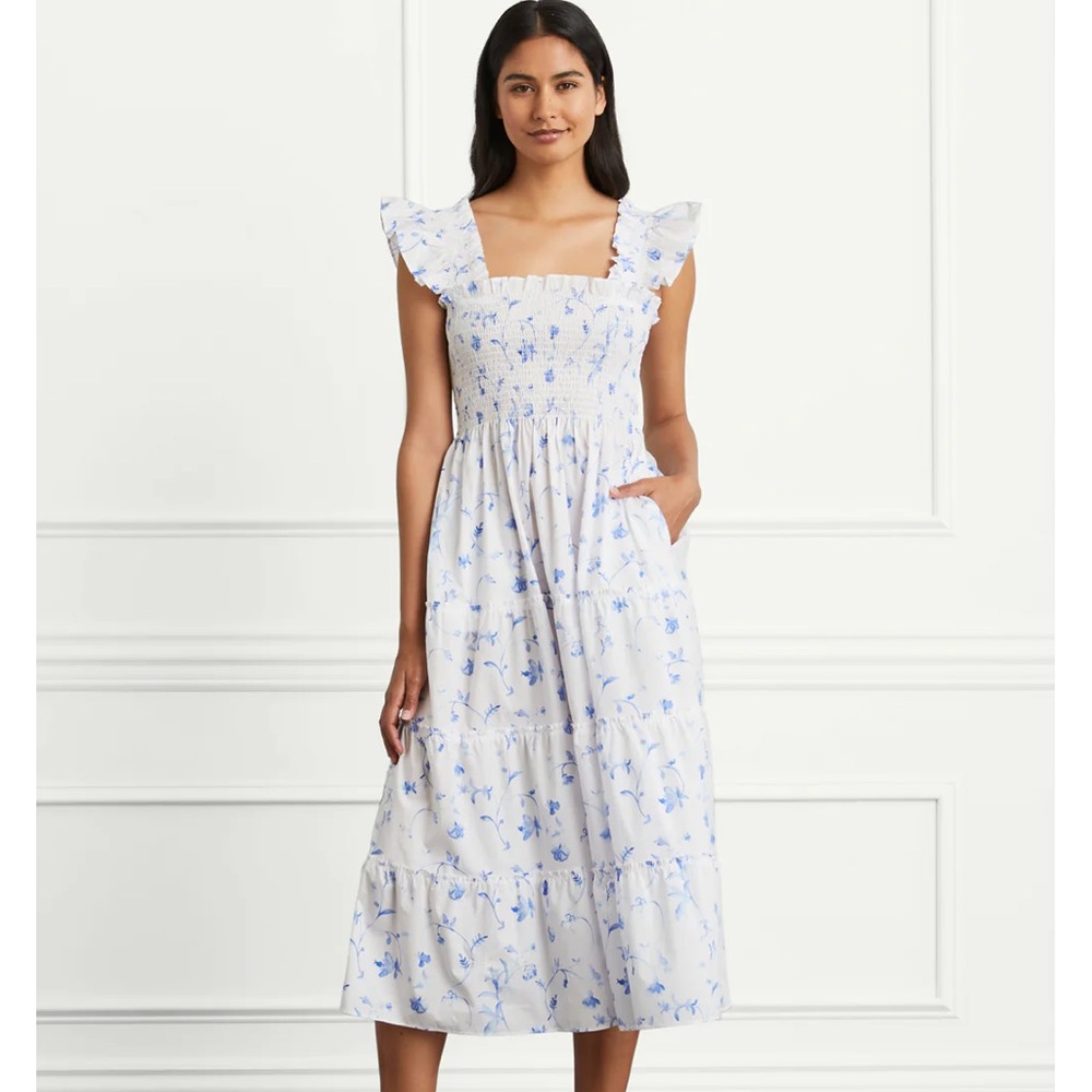 Hill House Ellie Nap Dress Blue Botanical S